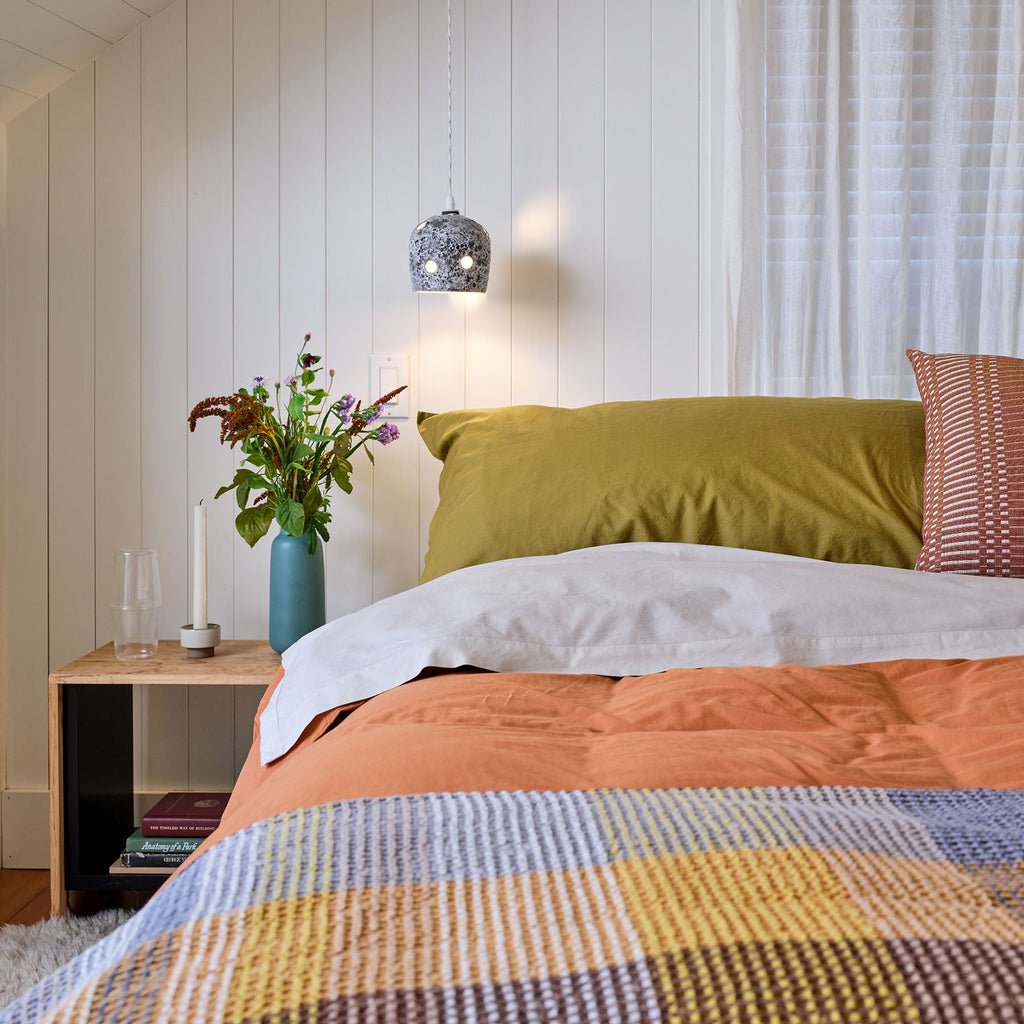 Percale Cotton Sheet Set in Distant Blue